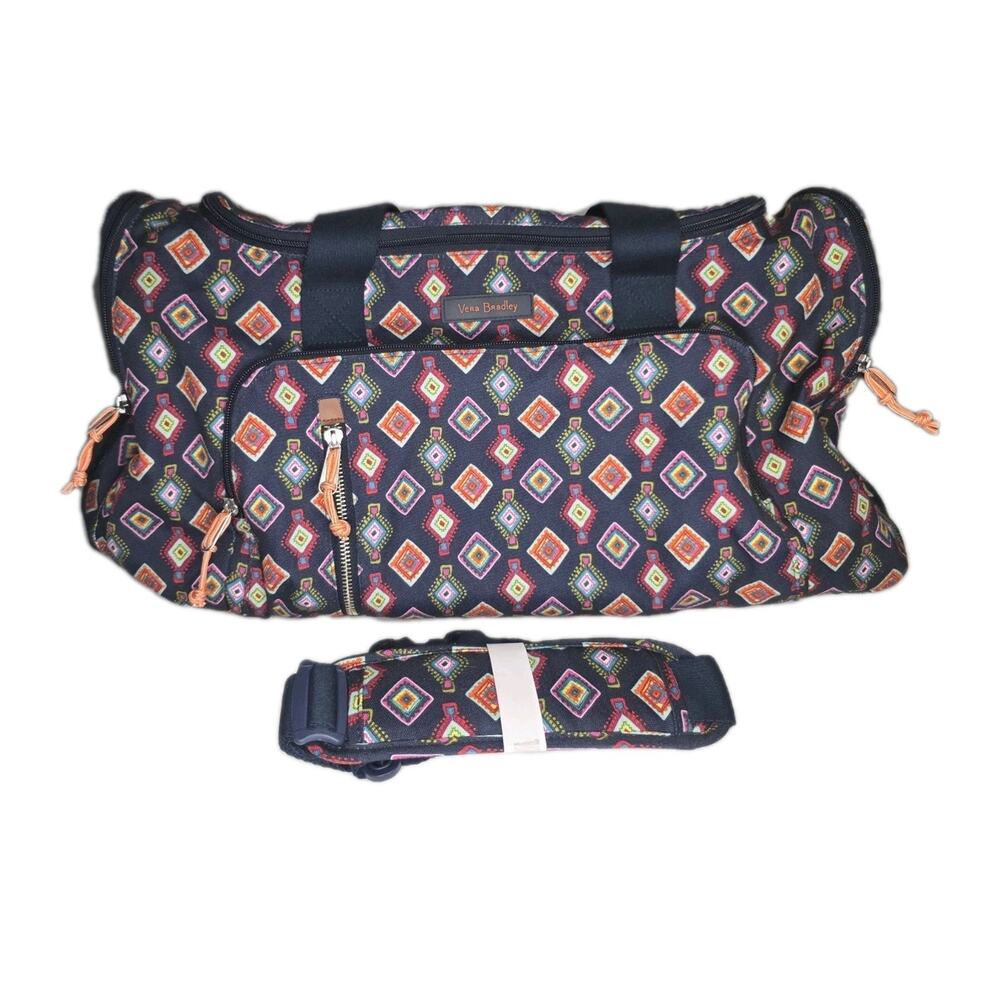 Vera Bradley Lighten Ultimate Gym Duffel Bag Mini Medallion Travel College NWOT